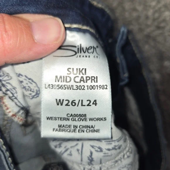 Silver Jeans Co Suki Mid Rise Skinny Jeans Medium Wash Blue Denim Women 29x23 - Picture 8 of 9